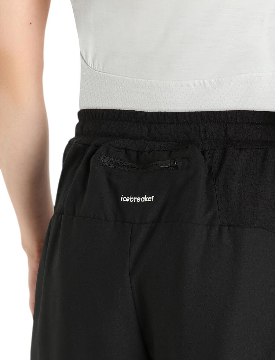 Men's Icebreaker ZoneKnit™ Merino Shorts Black | CA 1837FDNM